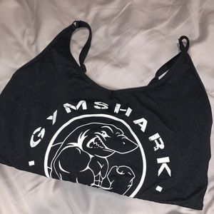 Black gymshark fitness crop top